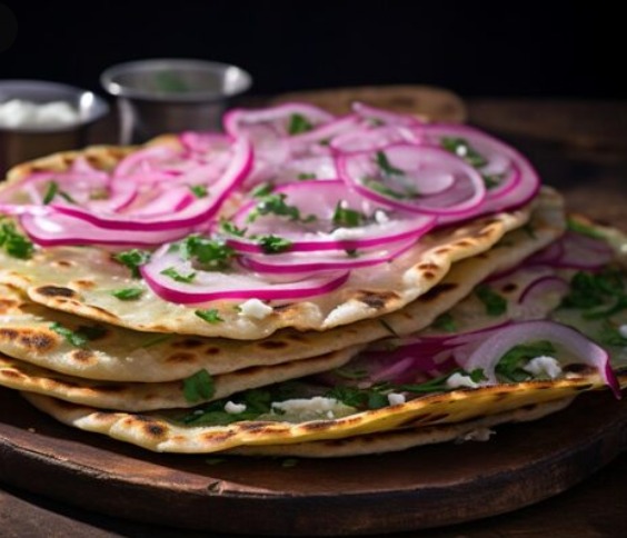 Onion chilly naan